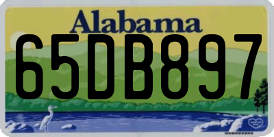 AL license plate 65DB897