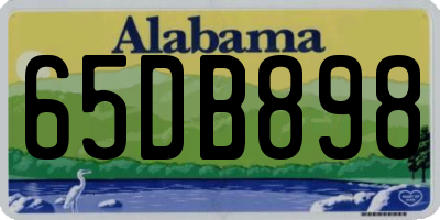 AL license plate 65DB898