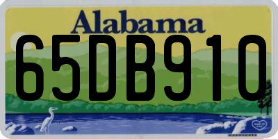 AL license plate 65DB910