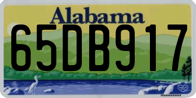 AL license plate 65DB917