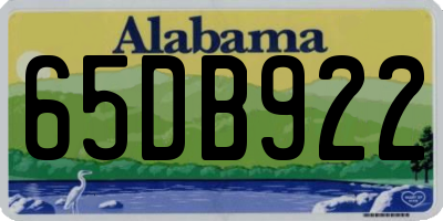 AL license plate 65DB922