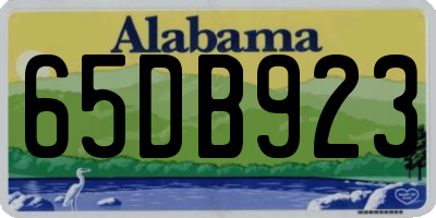 AL license plate 65DB923