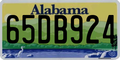 AL license plate 65DB924