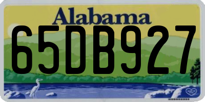 AL license plate 65DB927