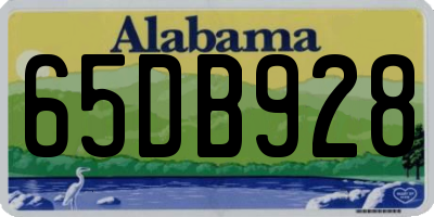 AL license plate 65DB928