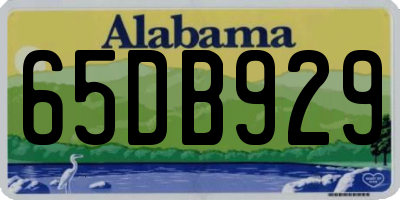 AL license plate 65DB929