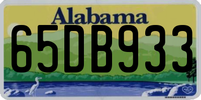 AL license plate 65DB933