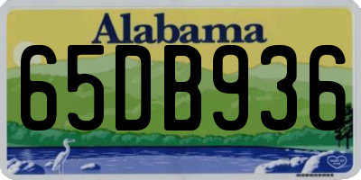 AL license plate 65DB936