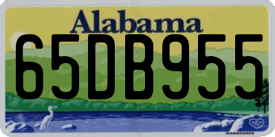 AL license plate 65DB955