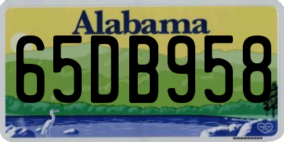 AL license plate 65DB958