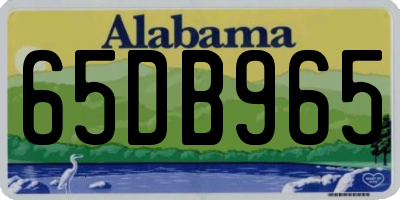 AL license plate 65DB965