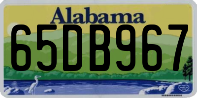 AL license plate 65DB967