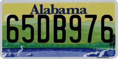AL license plate 65DB976