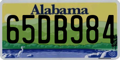 AL license plate 65DB984