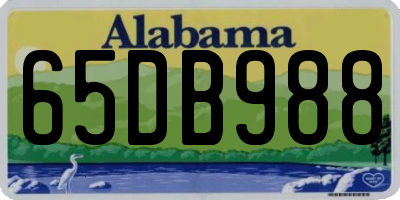 AL license plate 65DB988