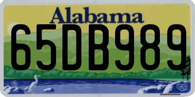 AL license plate 65DB989