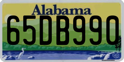 AL license plate 65DB990