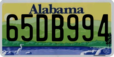 AL license plate 65DB994