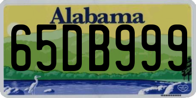 AL license plate 65DB999