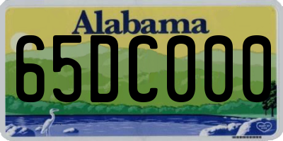 AL license plate 65DC000