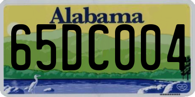 AL license plate 65DC004