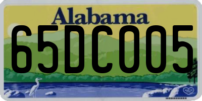 AL license plate 65DC005