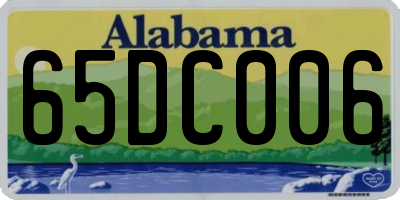 AL license plate 65DC006