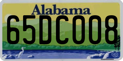 AL license plate 65DC008