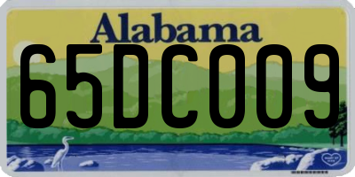 AL license plate 65DC009
