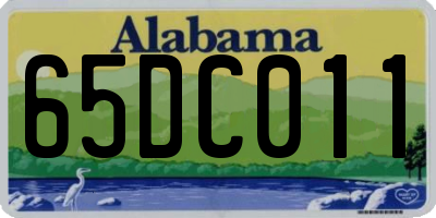 AL license plate 65DC011
