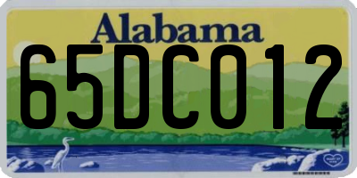 AL license plate 65DC012