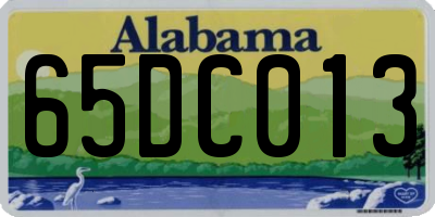 AL license plate 65DC013