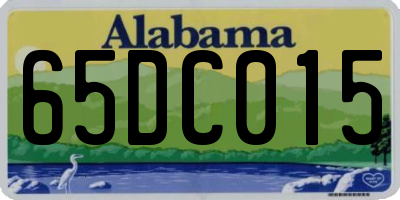 AL license plate 65DC015