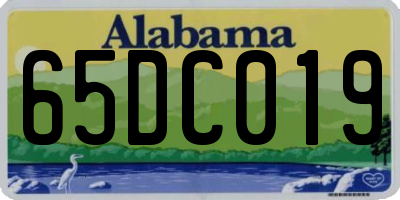 AL license plate 65DC019