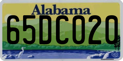 AL license plate 65DC020