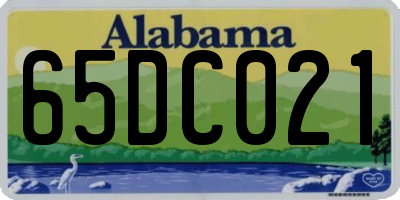 AL license plate 65DC021