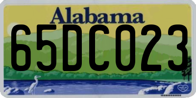 AL license plate 65DC023