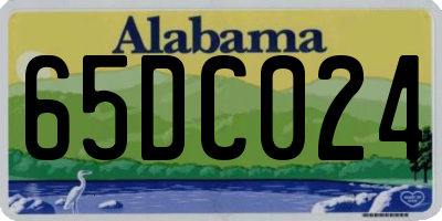 AL license plate 65DC024