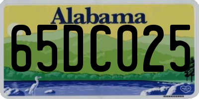 AL license plate 65DC025