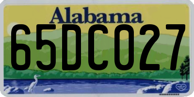 AL license plate 65DC027