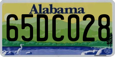 AL license plate 65DC028