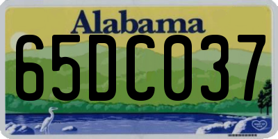 AL license plate 65DC037