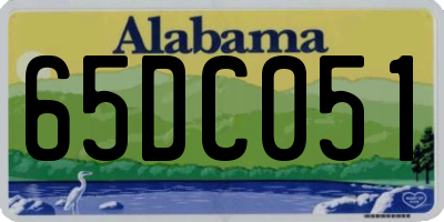 AL license plate 65DC051