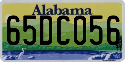 AL license plate 65DC056