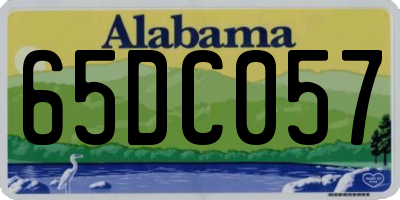 AL license plate 65DC057