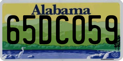 AL license plate 65DC059