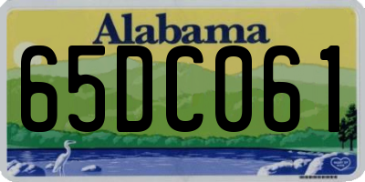 AL license plate 65DC061