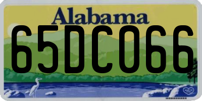 AL license plate 65DC066
