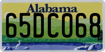 AL license plate 65DC068