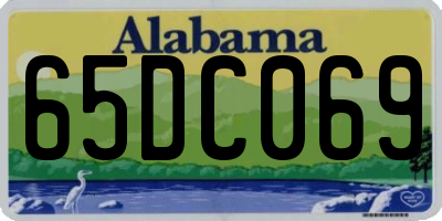 AL license plate 65DC069